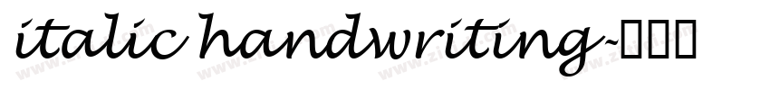 italic handwriting字体转换 italic handwriting字体转换